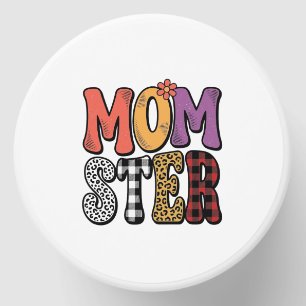 Momster Vintage Mom Leopard Plaid Typography Desig Mini Candle Favors