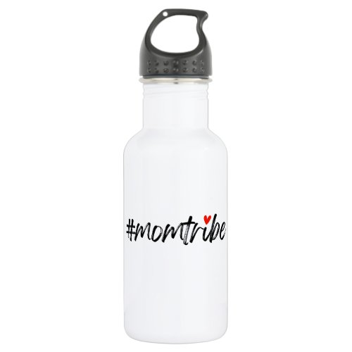 MomTribe  Modern Motherhood Script Mothers Day Stainless Steel Water Bottle