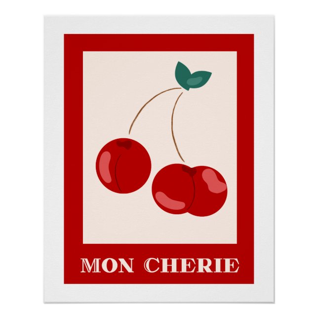 Mon Cherie French Minimalist Chic Wall Art (Front)