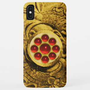 MON GEM Gold Red Ruby Gemstones iPhone XS Max Case