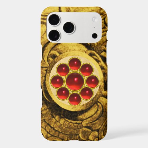 MON GEM Gold Red Ruby Gemstones iPhone 17 Pro Max Case