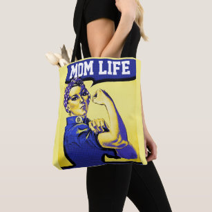 MON LIFE ROSIE THE RIVETER TOTE BAG PURSE