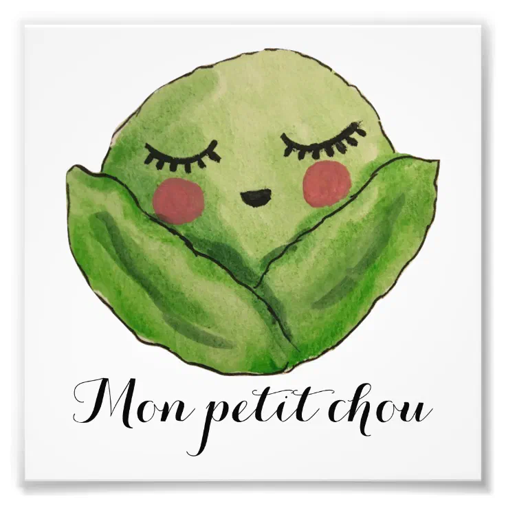 Mon Petit Chou Cabbage Print Zazzle