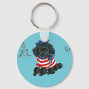 Mon Petit Chou Chou Black Poodle Puppy Keychain