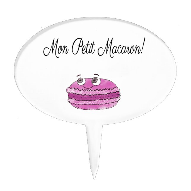 Mon Petit Macaron Cake Topper (Front)