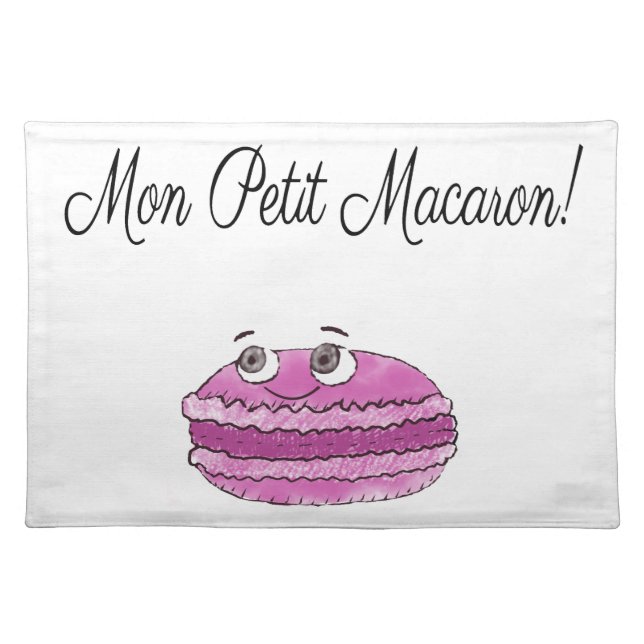 Mon Petit Macaron Cloth Placemat (Front)