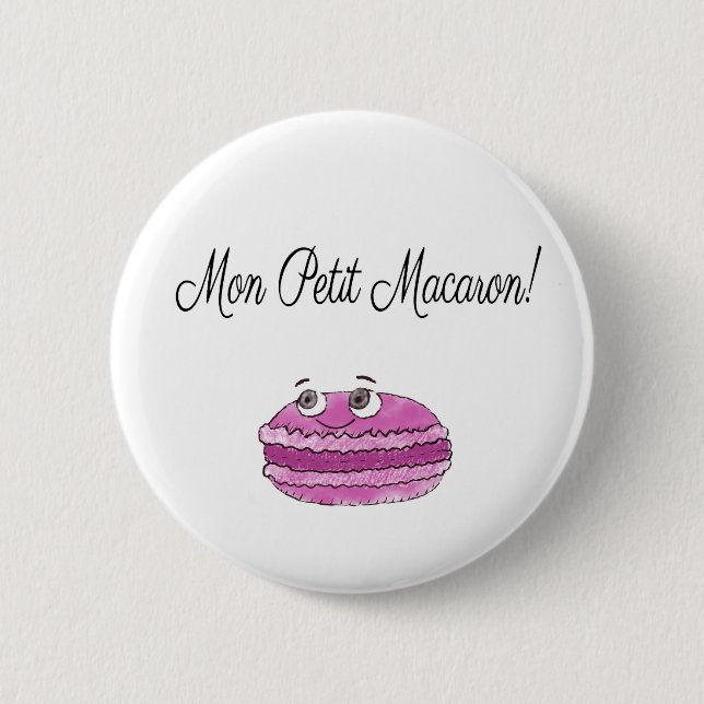 Mon Petit Macaron Pinback Button (Front)