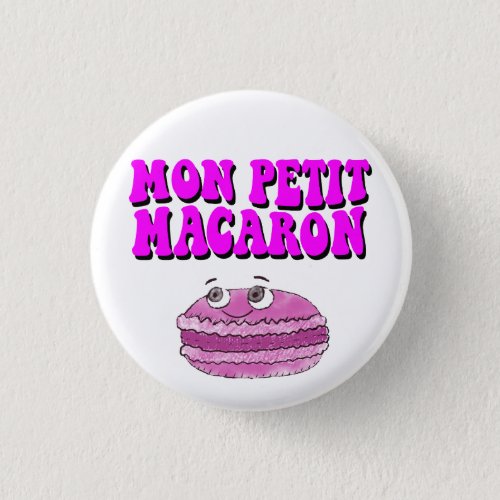 Mon Petit Macaron Retro Groovy Text Button