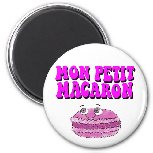 Mon Petit Macaron Retro Groovy Text Magnet