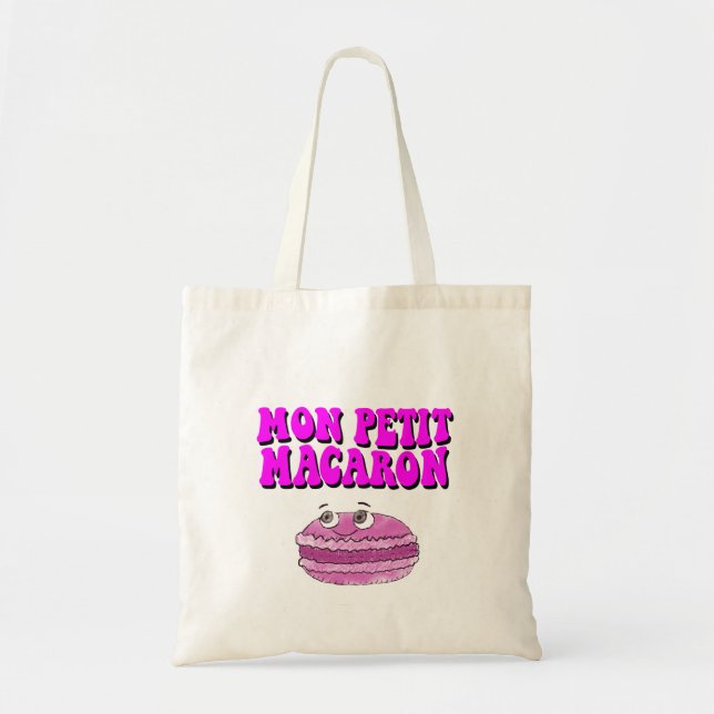 Mon Petit Macaron Retro Groovy Text Tote Bag (Front)