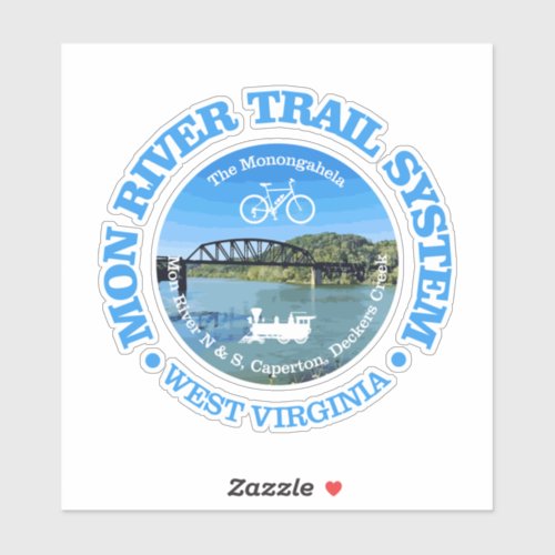 Mon River Trail System cycling c Sticker