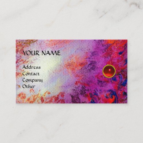 MON RUBY AGATA  bright red violet grey pearl Business Card