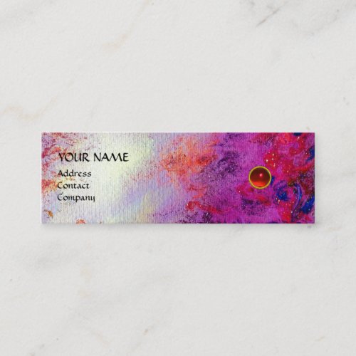 MON RUBY AGATA  bright red violet grey pearl Mini Business Card