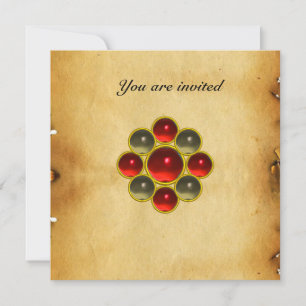 MON ruby agate parchment Invitation