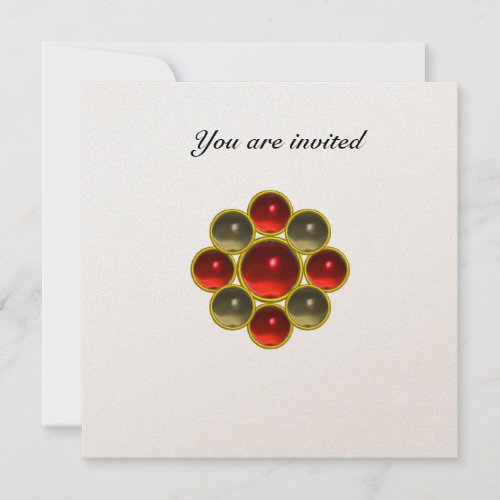 MON ruby agate white gold Invitation