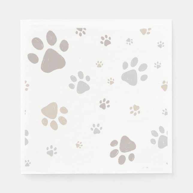 Mon Toutou French Dog Birthday Party Napkins (Front)