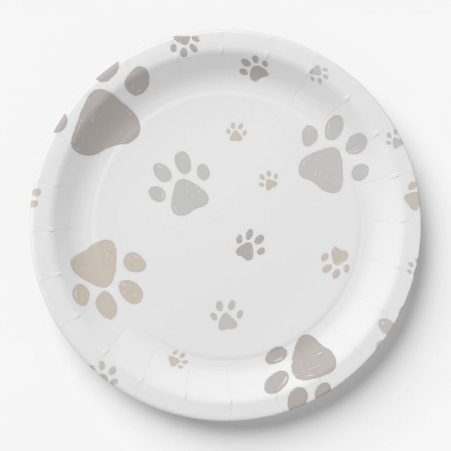 Mon Toutou French Dog Birthday Party Napkins Paper Plates (Front)