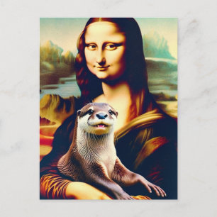 Mona and her Otter Postcard