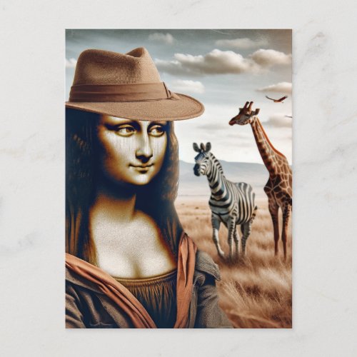 Mona Goes on Safari Postcard