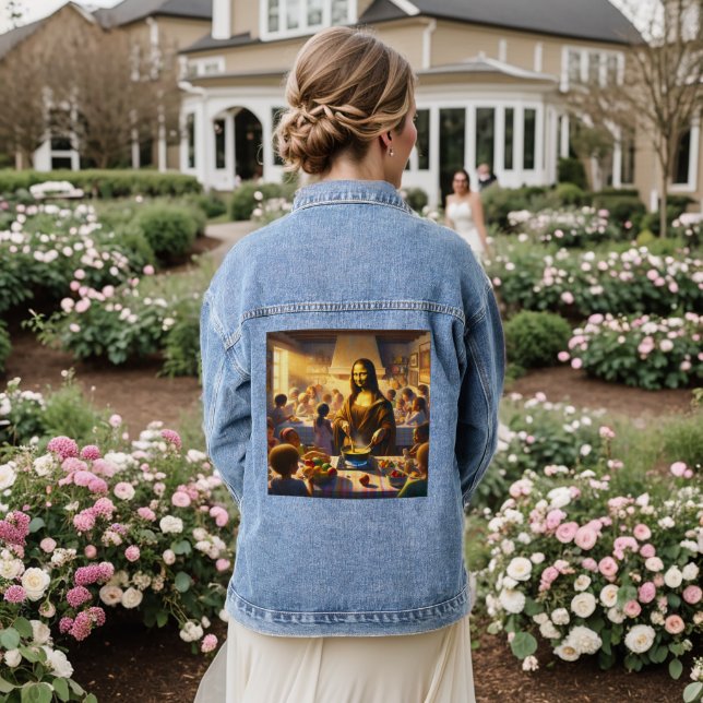 Mona is cooking for childrens denim jacket (Wedding Back)