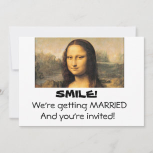 Mona Lisa, 5x7 Wedding invitation