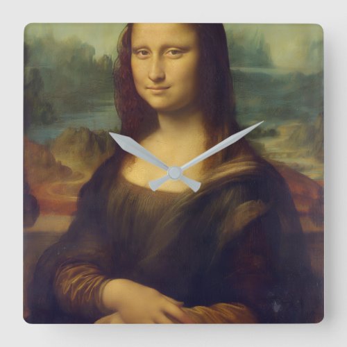 Mona Lisa Acrylic Square Wall Clock