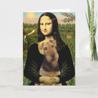 Mona Lisa - Airedale Terrier (#1) Holiday Card