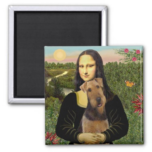 Mona Lisa _ Airedale Terrier 1 Magnet