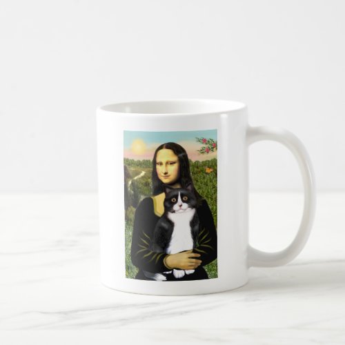 Mona Lisa _ Am SH black and white cat Coffee Mug
