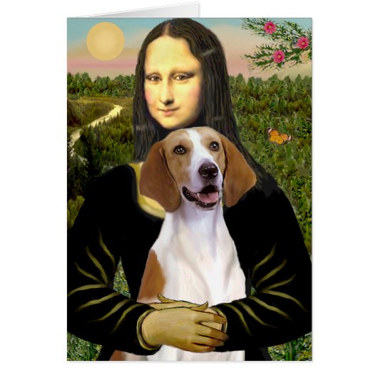 Mona Lisa - American Foxhound Cards (Front)