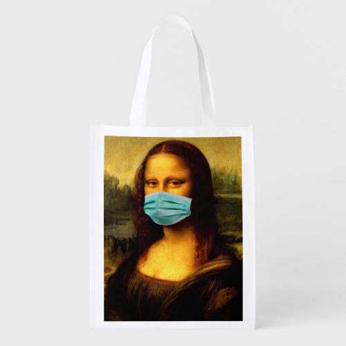 Mona Lisa and David in Quarantine Memes Funny Grocery Bag
