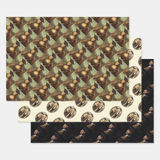 Mona Lisa and Friends Graduation  Wrapping Paper Sheets (Set)