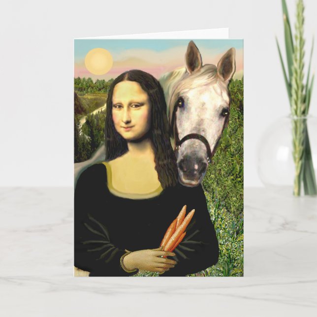 Mona Lisa and her Arabian Horse Card (Front)