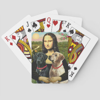 Mona Lisa and her Black Lab & Yellow Lab Poker Cards