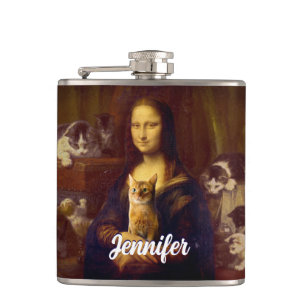 Mona Lisa and her cat Flask
