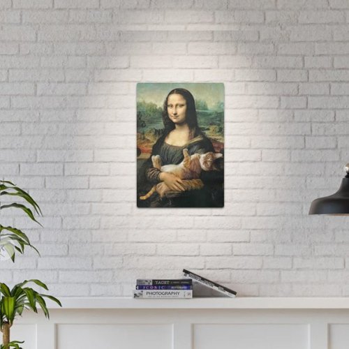 Mona Lisa and her cat Leonardo da Vinci Metal Print
