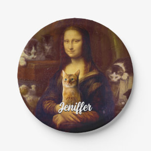Mona Lisa and her cat                              Paper Plates