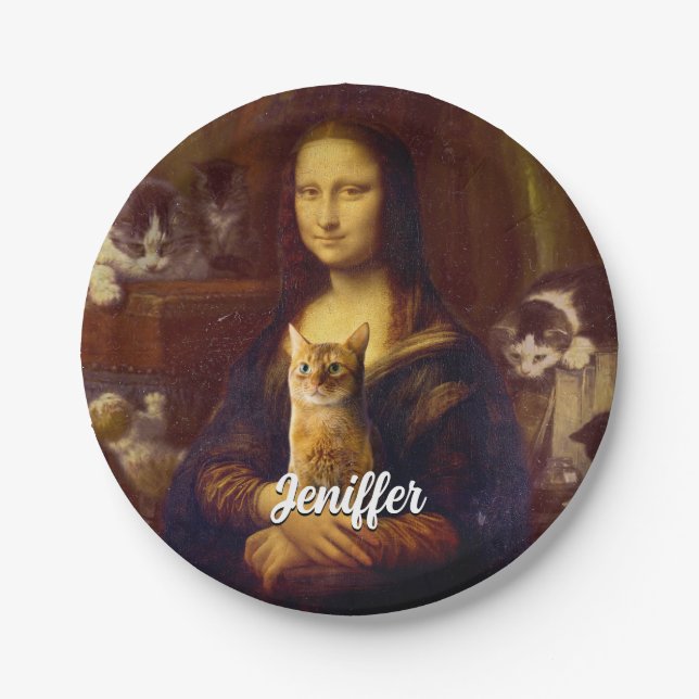 Mona Lisa and her cat                              Paper Plates (Front)