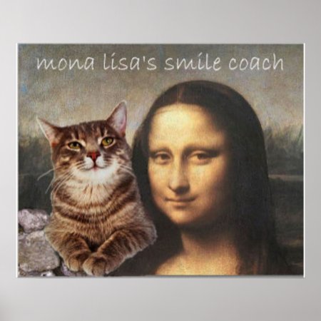 Mona Lisa And Her Cat Poster