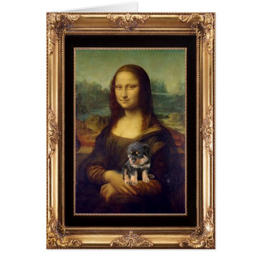 Mona Lisa and Her Rottweiler Cards (Front)