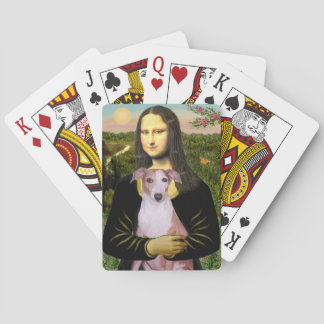 Mona Lisa and her Whippet Poker Cards