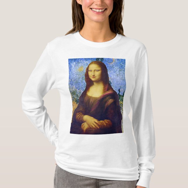 Mona Lisa and Van Gogh  T-Shirt (Front)