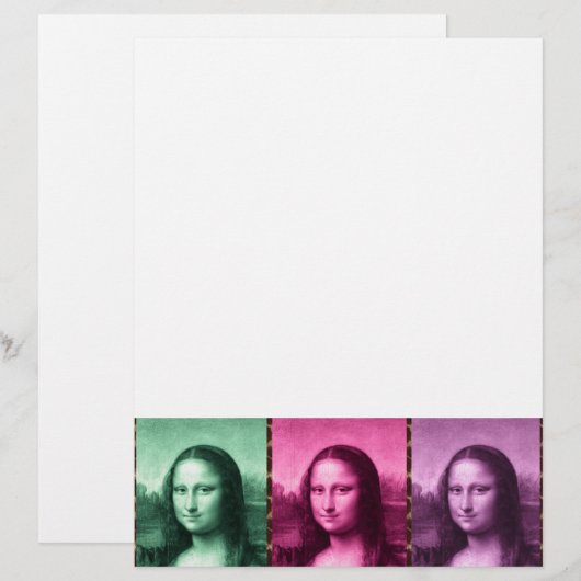 Mona Lisa Animal Print Green Pink Purple (Front/Back)