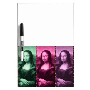 Mona Lisa Animal Print Green Pink Purple Dry-Erase Board