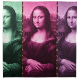 Mona Lisa Animal Print Green Pink Purple Napkin