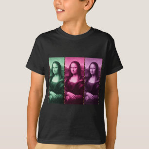 Mona Lisa Animal Print Green Pink Purple T-Shirt