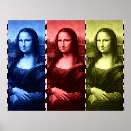 Mona Lisa Animal Print Primary Colors