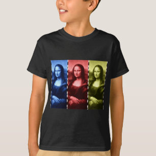 Mona Lisa Animal Print Primary Colors T-Shirt
