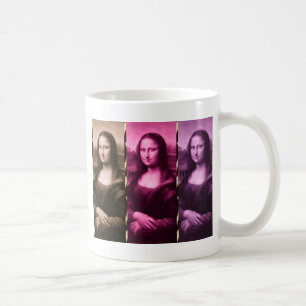 Mona Lisa Animal Print Purple Pink Chocolate Coffee Mug