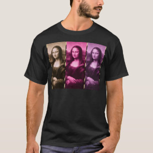 Mona Lisa Animal Print Purple Pink Chocolate T-Shirt